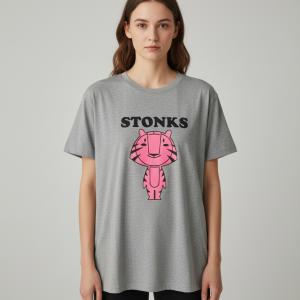 تیشرت زنانه و دخترانه رنگبندی سفید طوسی