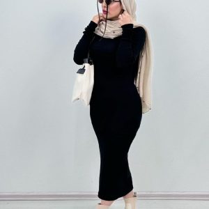 ماکسی یقه اسکی زنانه دخترانه بلند فانریپ کالکشن پاییزه 158965