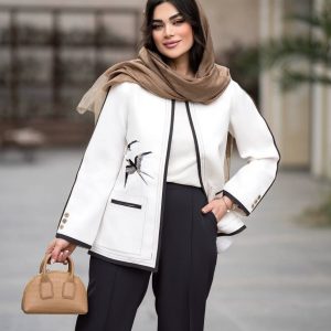 ست کت و شلوار زنانه و دخترانه مازراتی مشکی سفید