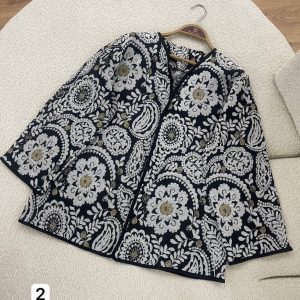 کت گلیمی کوتاه نقره ای 70214