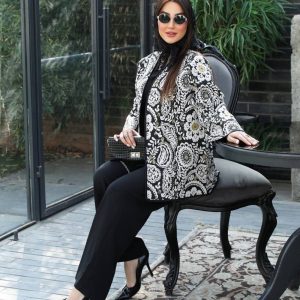 کت گلیمی کوتاه نقره ای