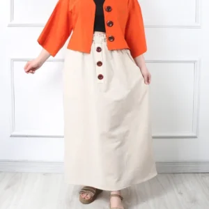 ست زنانه و دخترانه کت کراپی و دامن