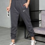 شلوار اسلش زنانه نایکی طوسی تیره 