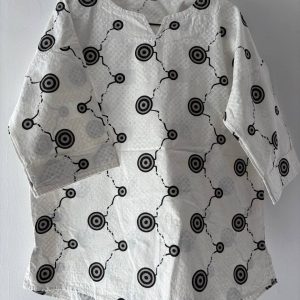 شومیز لنین زنانه کوتاه دارای رنگبندی hh704146