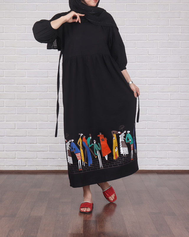مانتو زنانه لنین عروسکی دارای رنگبندی hh704661