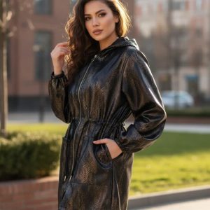 مانتو بارونی کلاه دار