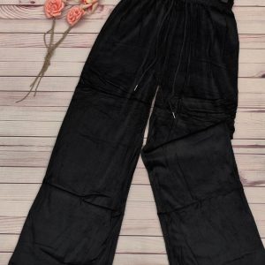 شلوار زنانه مشکی مخمل کوبیده33785