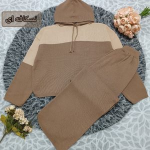 ست هودی کلاهدار و شلوار بافت F897445