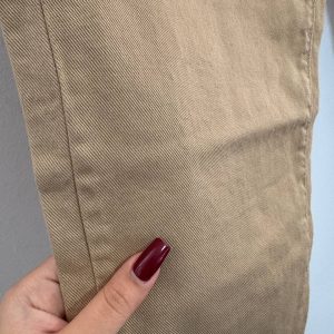 شلوار مام کتان نسکافه ای زنانه h70885