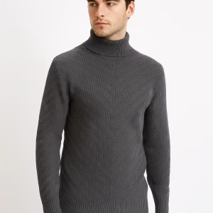 بافت یقه اسکی طرحدار گرم بالا