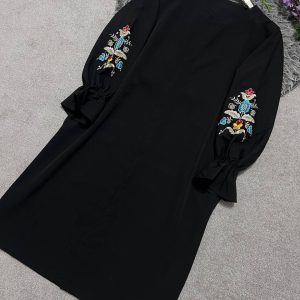 مانتو بلند زنانه دخترانه کرپ مازراتی g5248